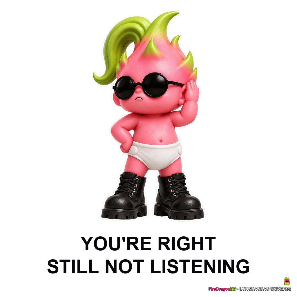 YOU'RE RIGHT，STILL NOT LISTENING