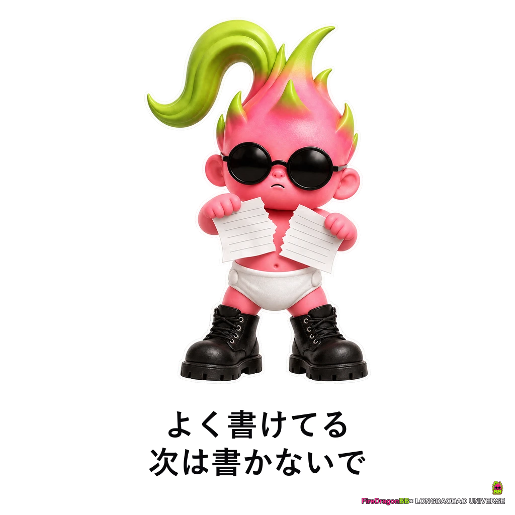 よく書けてる，次は書かないで