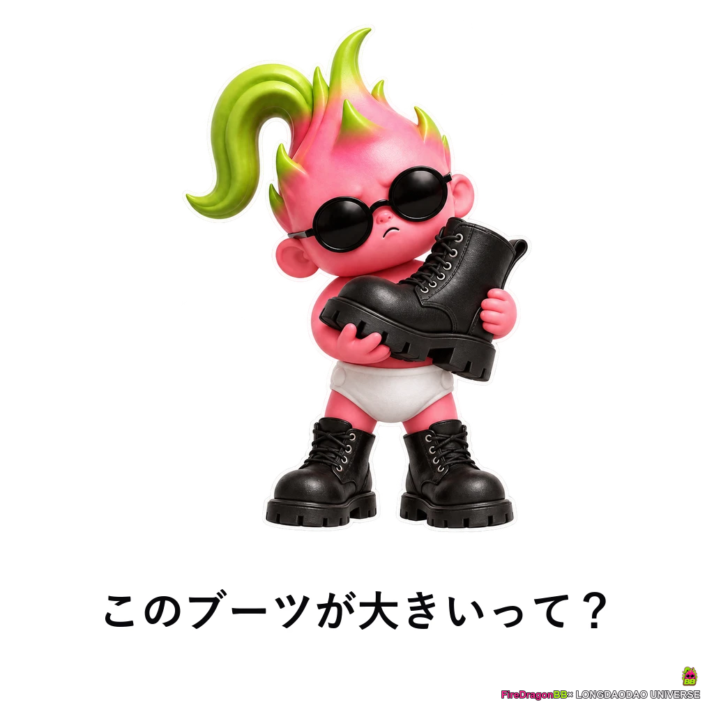 このブーツが大きいって？